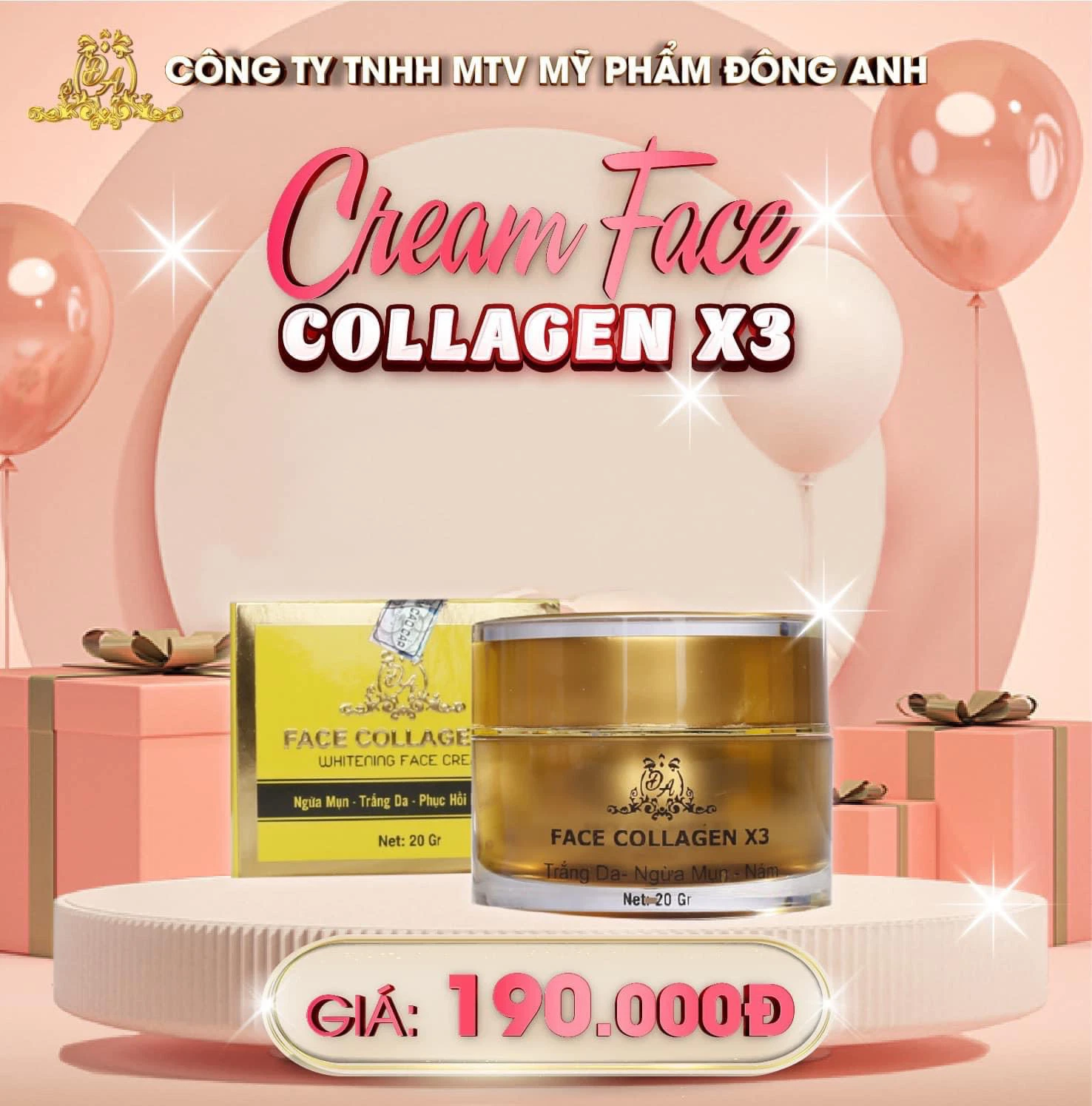 Kem Dưỡng Trắng Da Collagenx3